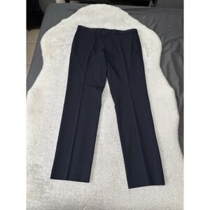 Theory Mens Navy Wool Slim Straight Dress Pants Size 34x32 Stretch